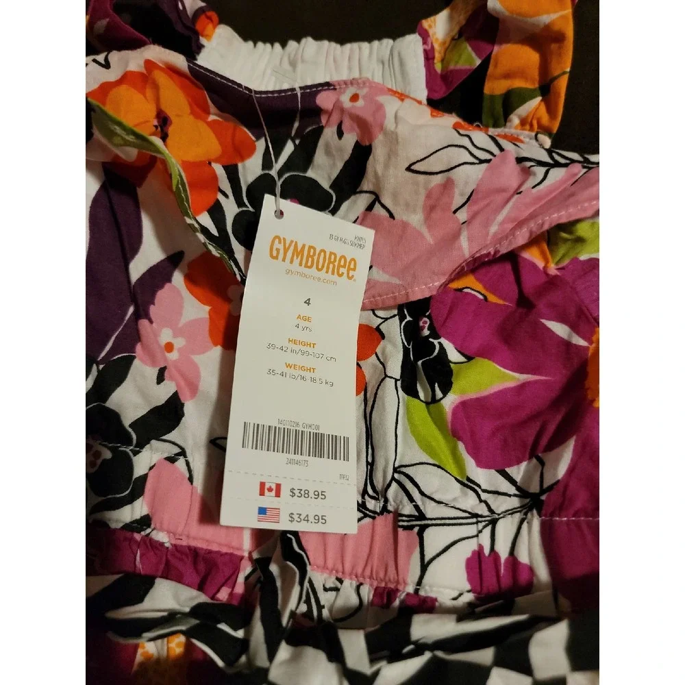 Gymboree‎ wild for zebra floral dress size 4 nwt